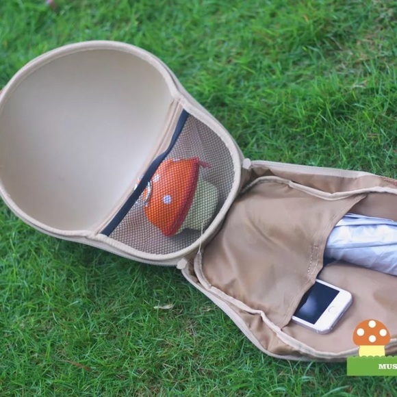 Orange mushroom backpack! Child novelty handbag - Picture 3 of 6